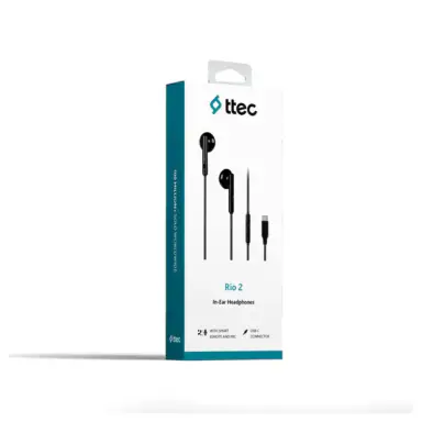 Rio 2 USB-C Black In-Ear Headphones
