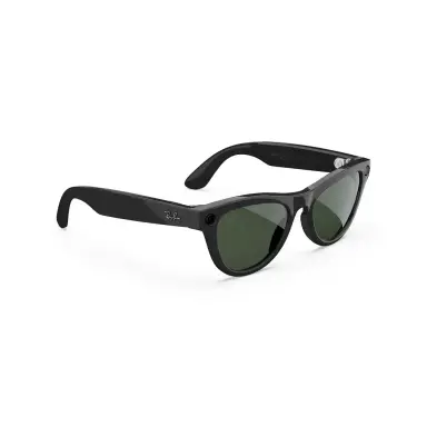 Skyler F Shiny Black with Graphite Green Lenses
